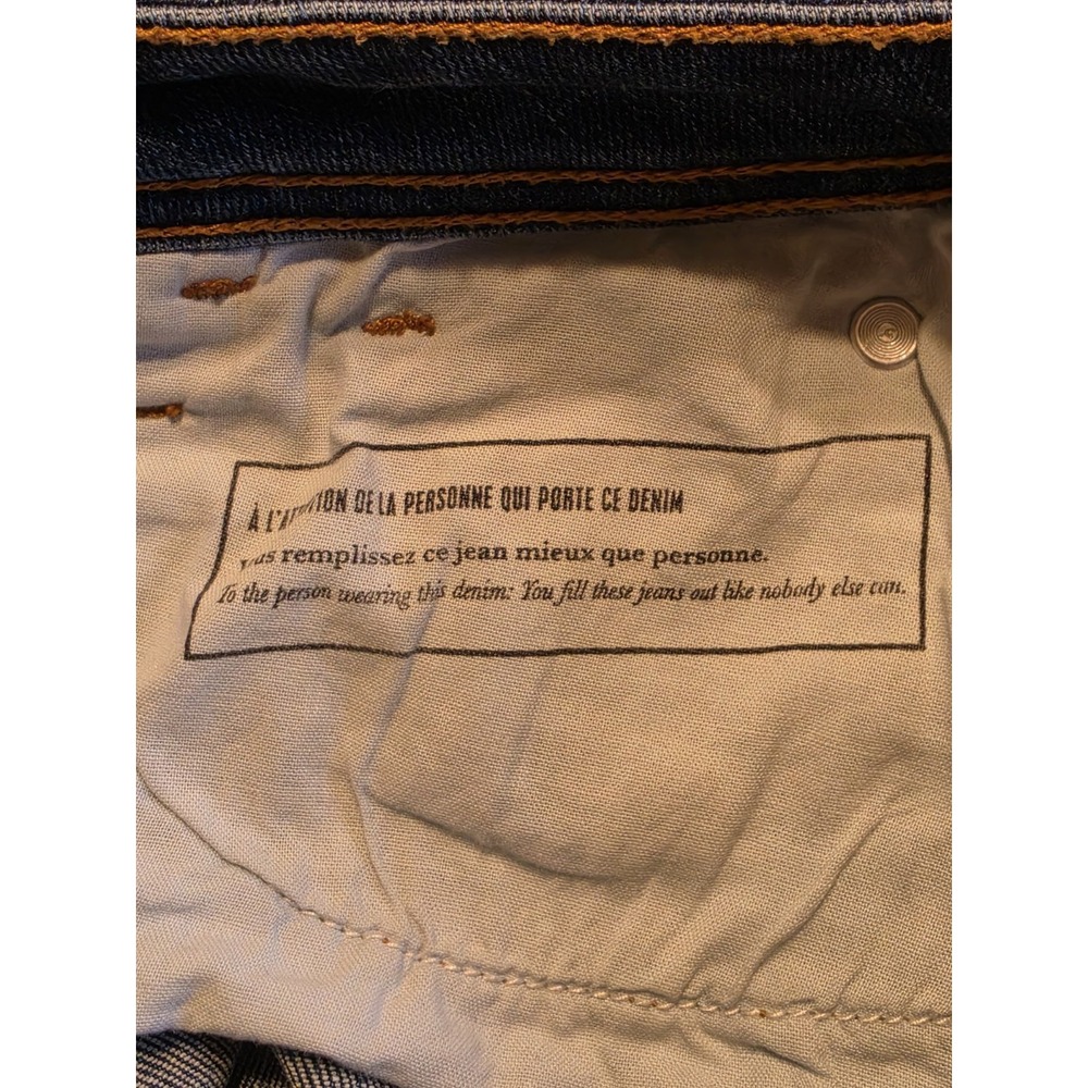 Sezane Jeans Womens Size 26 Dark Wash Mid Rise Skinny Raw Hem Stretch Denim - Picture 10 of 11